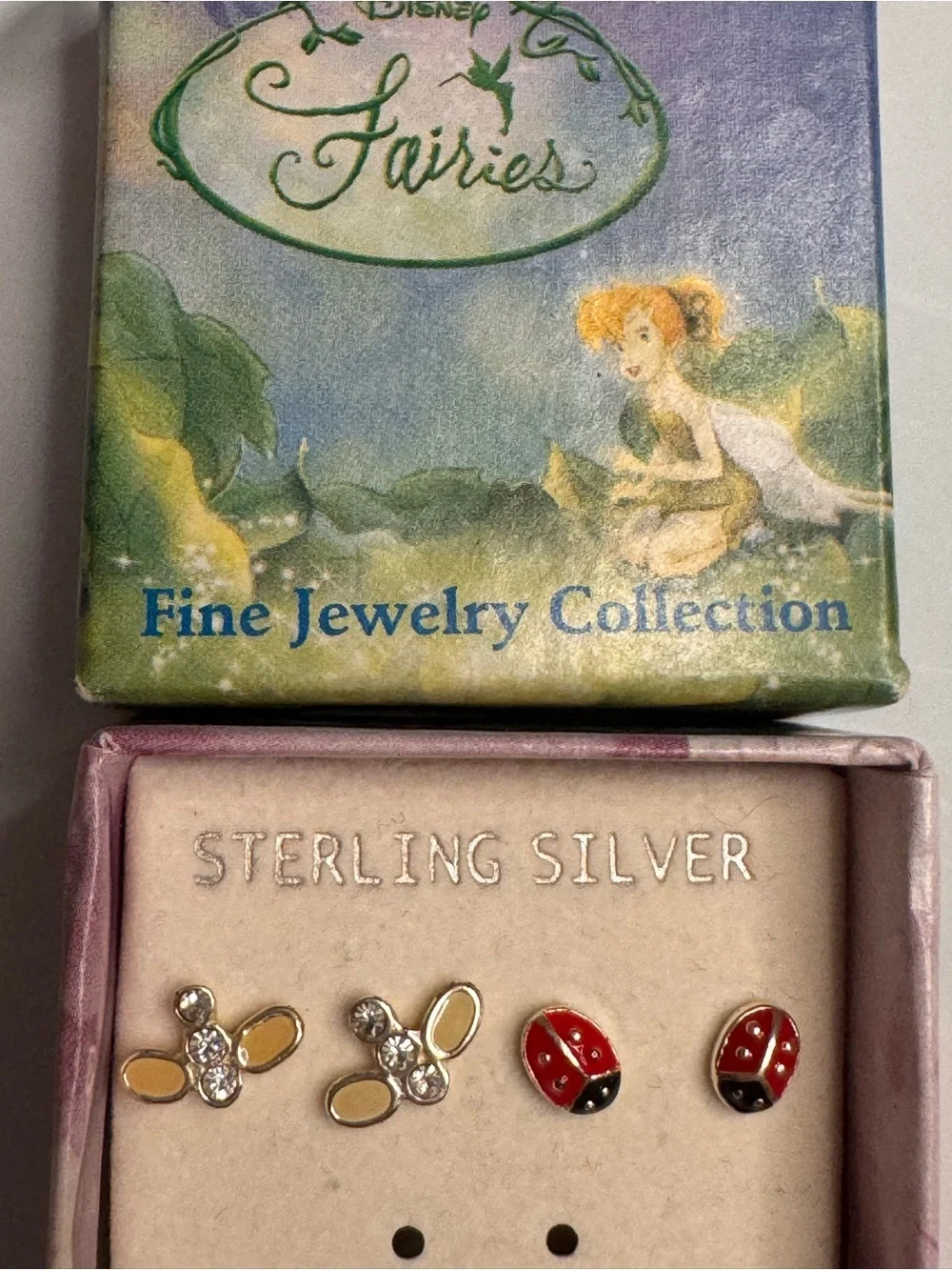 Kids Sterling Silver Ladybug Stud Earrings - Red 2 pair